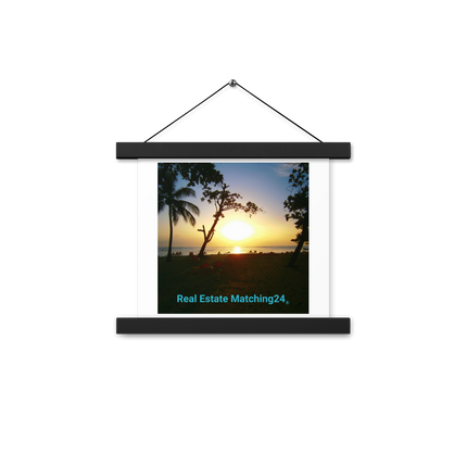 Beautiful Sea View Poster with hangers with realestatematching24 without key Logo