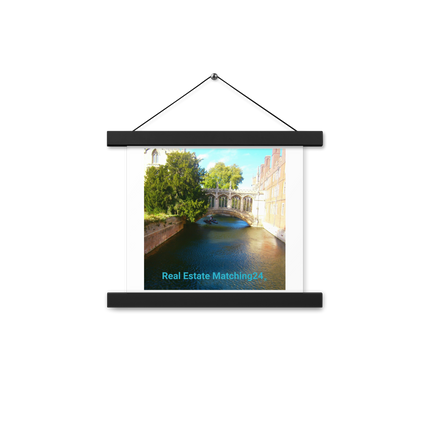 Beautiful Canel Poster with hangers with realestatematching24 without key Logo