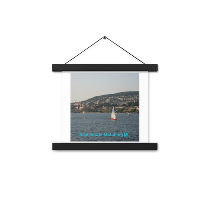 Beautiful River & Hills Sinari Poster with hangers with realestatematching with key Logo