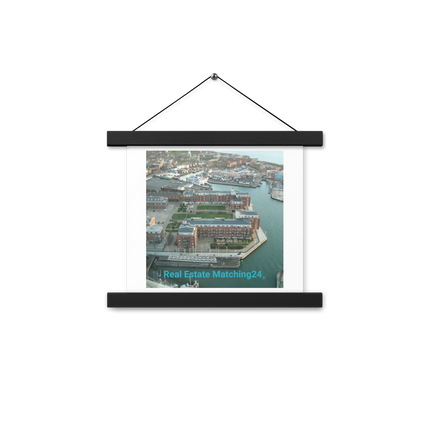 Nice City Poster with hangers with realestatematching24 without key Logo