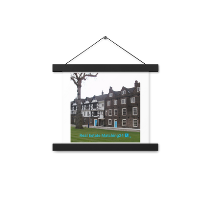 Beautiful Palace Poster with hangers with realestatematching24 with key Logo