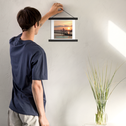 Evening Glow Poster with hangers with GroundfloorView24 with House Logo