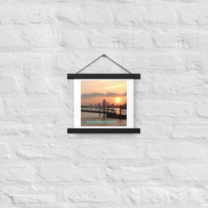 Evening Glow Poster with hangers with realestatematching with key Logo