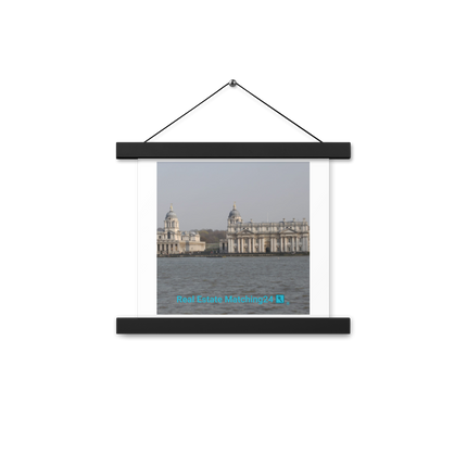 Riverside Beauty Poster with hangers with realestatematching24 with key Logo