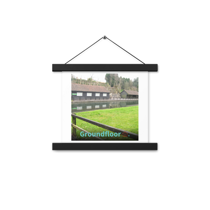 Lakeside Serenity Poster with hangers with Groundfloor with House Logo