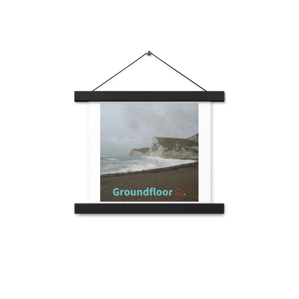 Waves and Sand Poster with hangers with Groundfloor with House Logo