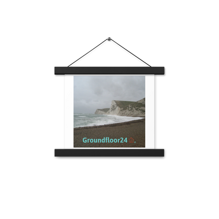 Waves and Sand Poster with hangers with Groundfloor24 with House Logo