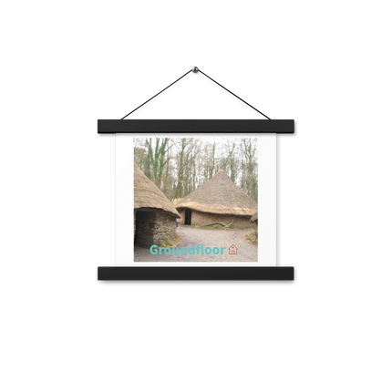 Village Charm Poster with hangers with Groundfloor with House Logo
