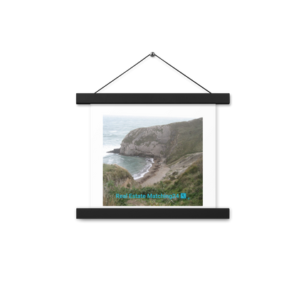 Sea & Hills Poster with hangers with realestatematching24 with key Logo