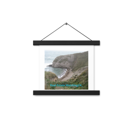 Sea & Hills Poster with hangers with realestatematching24 without key Logo