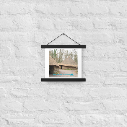Village Charm Poster with hangers with realestatematching with key Logo