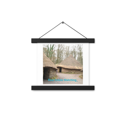 Village Charm Poster with hangers with realestatematching without key Logo