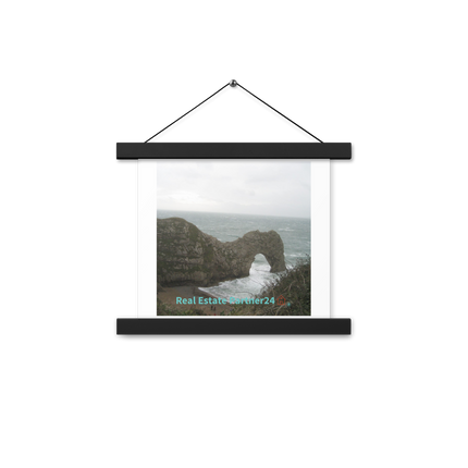 Coastal Escape Poster with hangers with realestatepartner24 with house Logo