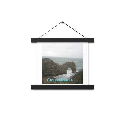 Coastal Escape Poster with hangers with Groundfloor24 with House Logo