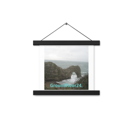 Coastal Escape Poster with hangers with Groundfloor24 without House Logo