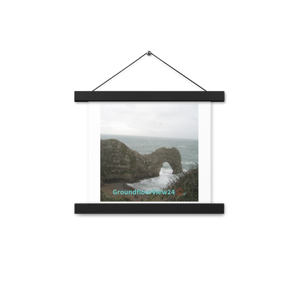 Coastal Escape Poster with hangers with groundfloorview24 with House Logo