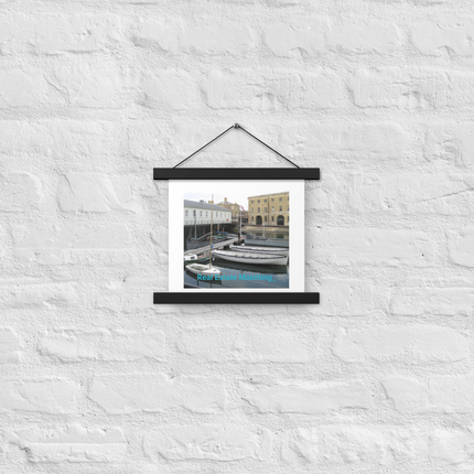 Boat on Water Poster with hangers realestatematching without key Logo