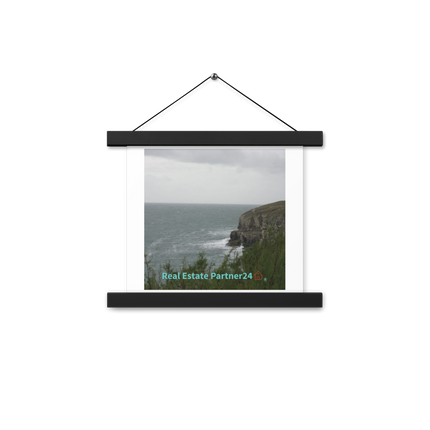 Seaside Serenity Poster with hangers with realestatepartner24 with house Logo