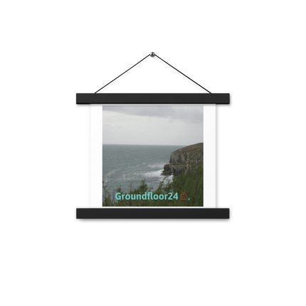 Seaside Serenity Poster with hangers with Groundfloor24 with House Logo