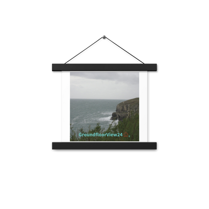 Seaside Serenity Poster with hangers with groundfloorview24 with House Logo
