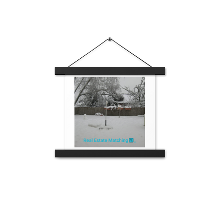 Winter Wonderland Poster with hangers with realestatematching with key Logo