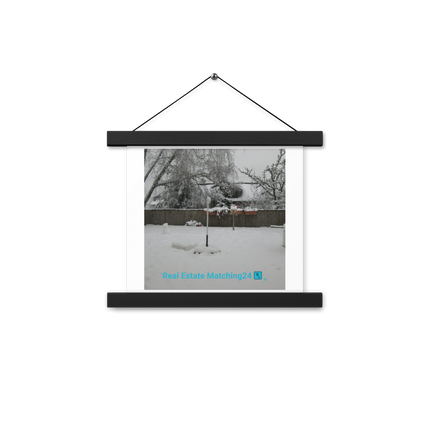 Winter Wonderland Poster with hangers with realestatematching24 with key Logo
