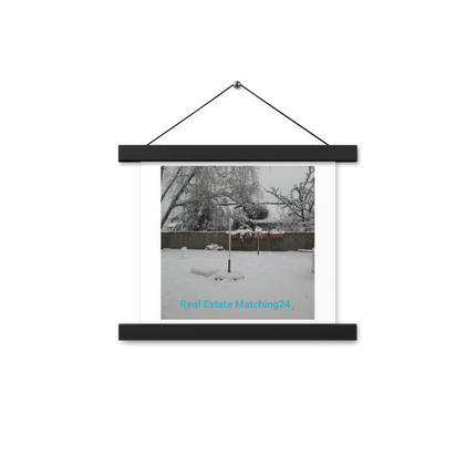 Winter Wonderland Poster with hangers with realestatematching24 without key Logo