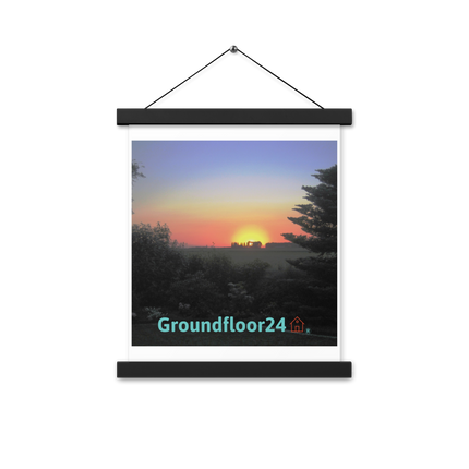 Beautiful Sunset Sinari Poster with hangers with Groundfloor24 with House Logo
