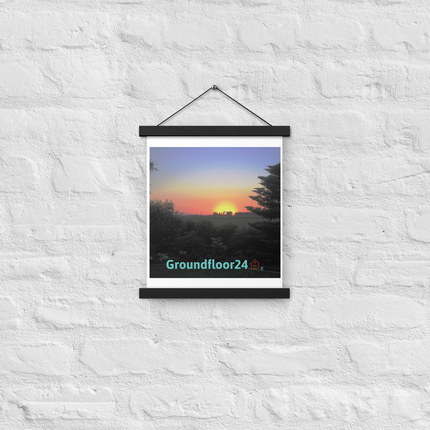 Beautiful Sunset Sinari Poster with hangers with Groundfloor with House Logo