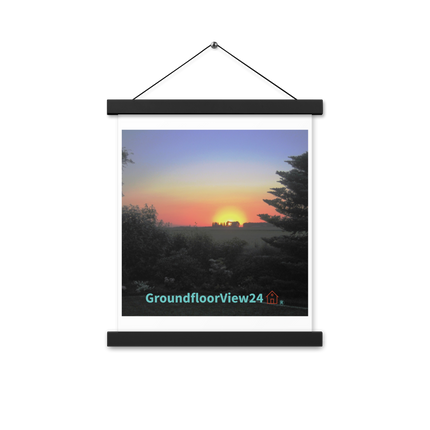 Beautiful Sunset Sinari Poster with hangers with groundfloorview24 with House Logo