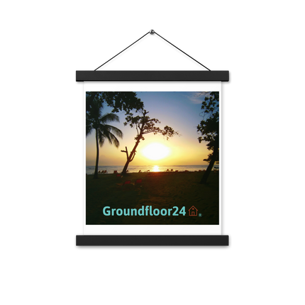 Beautiful Sea View Poster with hangers with Groundfloor24 with House Logo