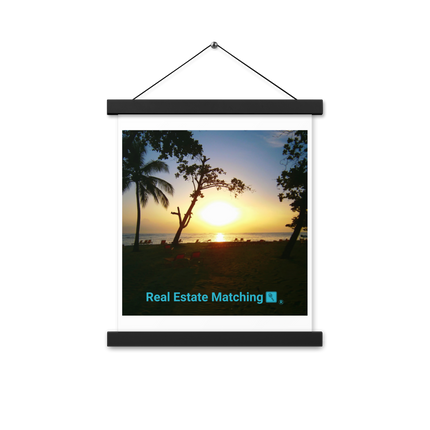 Beautiful Sea View Poster with hangers with realestatematching with key Logo