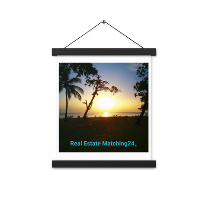 Beautiful Sea View Poster with hangers with realestatematching24 without key Logo