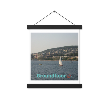 Beautiful River & Hills Sinari Poster with hangers with Groundfloor with House Logo