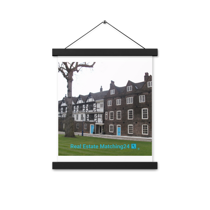 Beautiful Palace Framed photo paper poster with realestatematching24 with key Logo