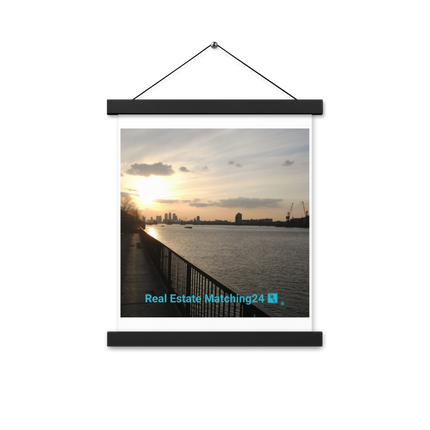 Awesome River View Poster with hangers with realestatematching24 with key Logo