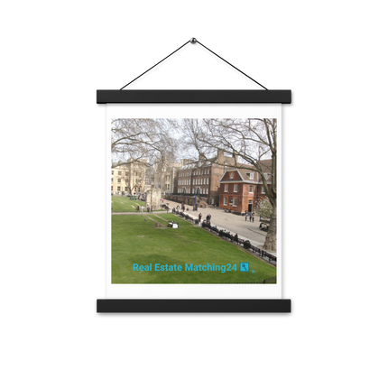 Beautiful Park Poster with hangers with realestatematching24 with key Logo