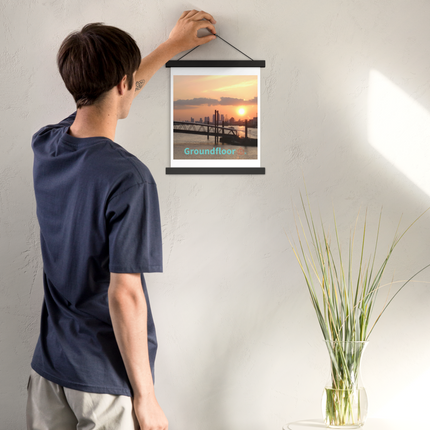 Evening Glow Poster with hangers with Groundfloor with House Logo
