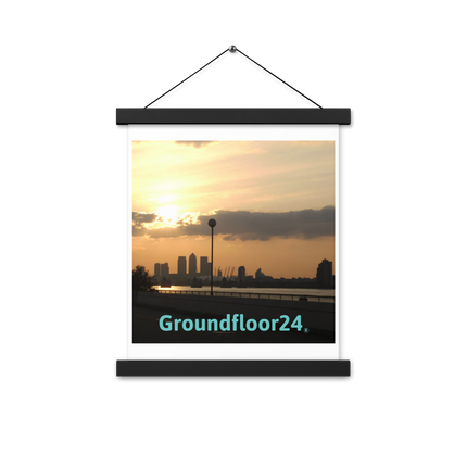 Majestic Sunset Poster with hangers with Groundfloor24 without House Logo