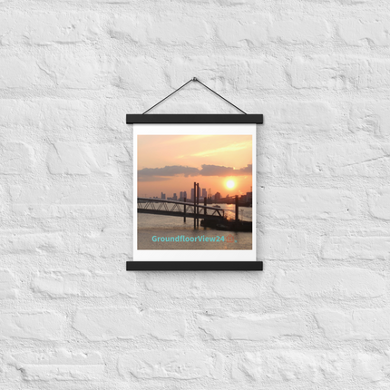 Evening Glow Poster with hangers with realestatematching with key Logo