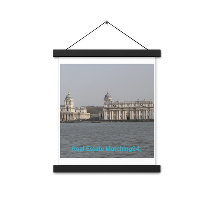 Riverside Beauty Poster with hangers with realestatematching24 without key Logo