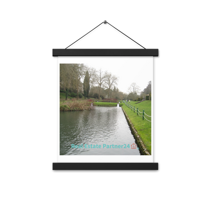 Lakeside Beauty Poster with hangers with realestatepartner24 with house Logo