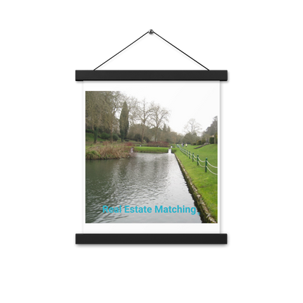 Lakeside Beauty Poster with hangers with realestatematching without key Logo