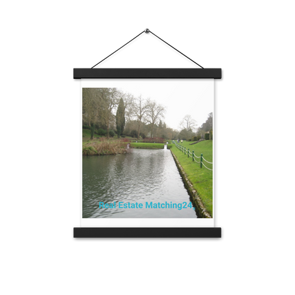 Lakeside Beauty Poster with hangers with realestatematching24 without key Logo