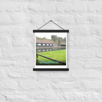 Lakeside Serenity Poster with hangers with Groundfloor24 with House Logo