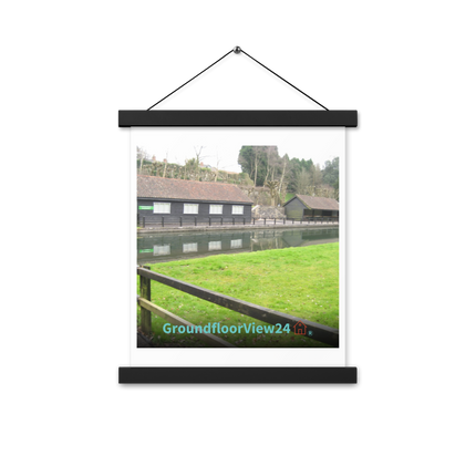 Lakeside Serenity Poster with hangers with groundfloorview24 with House Logo