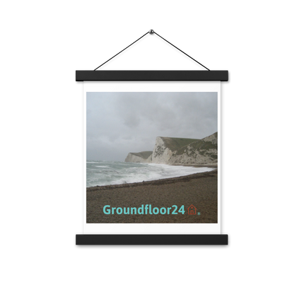 Waves and Sand Poster with hangers with Groundfloor24 with House Logo