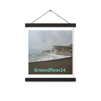 Waves and Sand Poster with hangers with Groundfloor24 without House Logo