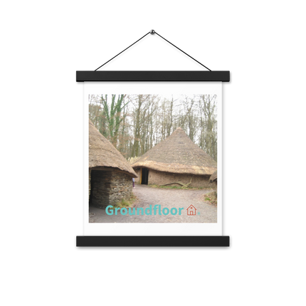Village Charm Poster with hangers with Groundfloor with House Logo