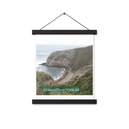 Sea & Hills Poster with hangers with groundfloorview24 with House Logo